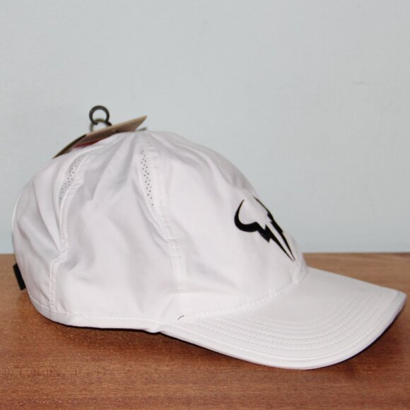 Nike Rafa Nadal Dri-Fit Club Unstructured Tennis Cap Hat White Sz L/XL - Picture 3 of 5